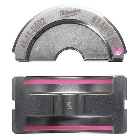 Type U Crimping Die Pink 1.535" L by USA Milwaukee Crimping Tool Dies