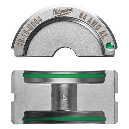 Type U Crimping Die Green 1.535" L Type 49 12 U004 by USA Milwaukee Crimping Tool Dies