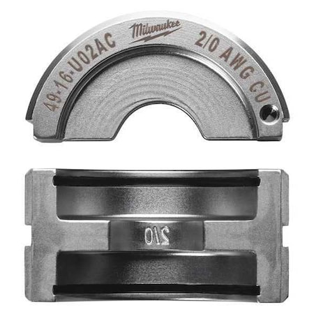 Type U Crimping Die Black 1.535" L by USA Milwaukee Crimping Tool Dies