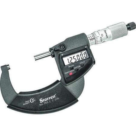 Outside Micrometer 1 to 2" Range by USA Starrett Micrometers