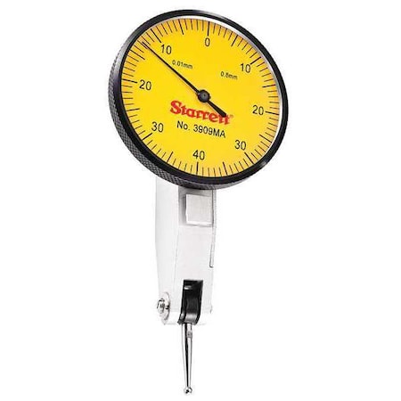 Dial Test Indicator Set 1 9/16" Yellow Type 3909MA by USA Starrett Precision Measuring Dial Indicators