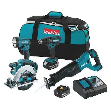 Cordless Combination Kit 18V 4 Tools Type XT442 by USA Makita Cordless Power Tool Combination Kits