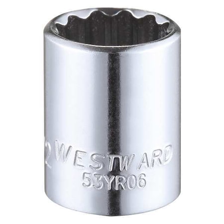 Socket 1/4" Drive SAE 1/2" Socket Sz Type 53YR06 by USA Westward Sockets