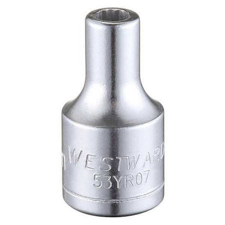 Socket 1/4" Drive 3 1/2mm Socket Sz Type 53YR07 by USA Westward Sockets