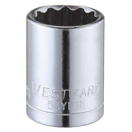 Socket 1/4" Drive Metric 12mm Socket Sz Type 53YR18 by USA Westward Sockets