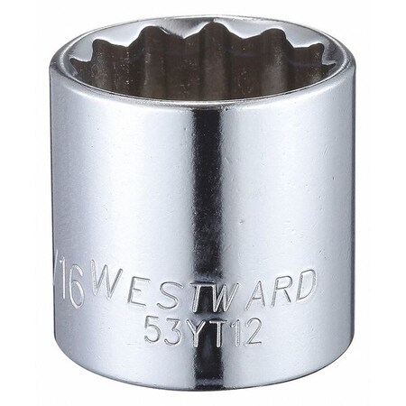 Socket 3/8" Drive SAE 15/16" Socket Sz Type 53YT12 by USA Westward Sockets