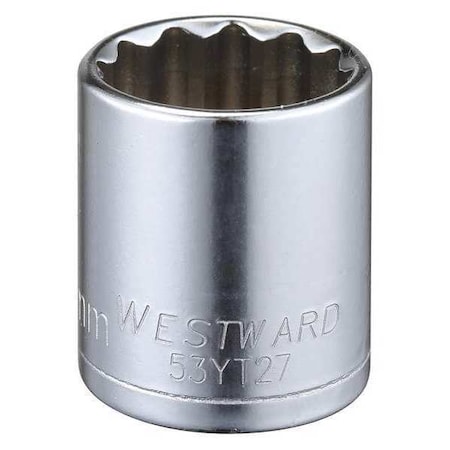 Socket 3/8" Drive Metric 19mm Socket Sz Type 53YT27 by USA Westward Sockets