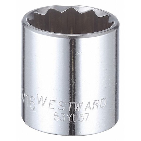 Socket 1/2" Drive SAE 1 3/16" Socket Sz Type 53YU57 by USA Westward Sockets