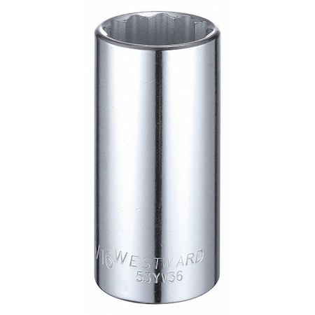 Socket 1/2" Drive SAE 1 3/16" Socket Sz Type 53YV36 by USA Westward Sockets