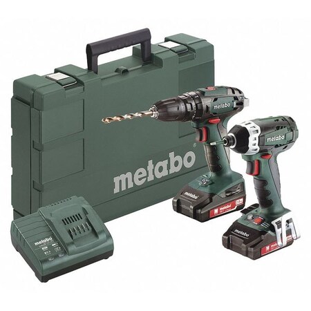 Cordless Combination Kit 2 Tools 18.0V Type Combo SB18 SSD18 2.0Ah kit by USA Metabo Cordless Power Tool Combination Kits
