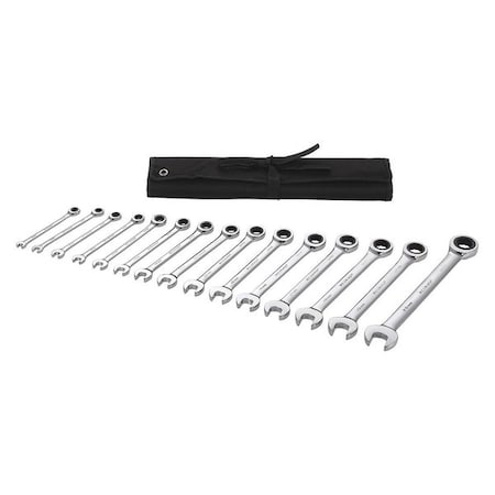 Ratcheting Wrench Set Metric 15 pcs. by USA Westward Combination Wrench Sets