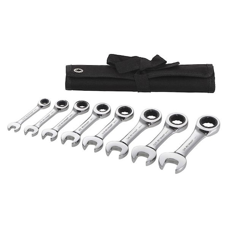 Ratcheting Wrench Set SAE 8 pcs. by USA Westward Combination Wrench Sets