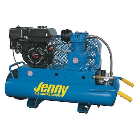 Gas Air Compressor 8 gal. Tank 6.5 HP by USA Jenny Portable Gas Air Compressors