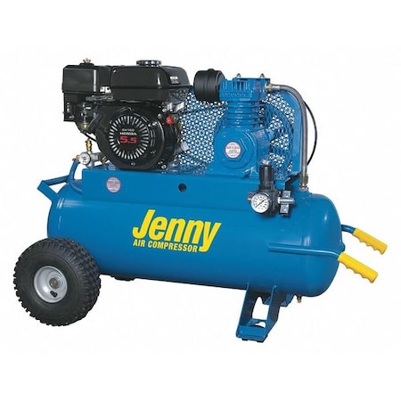 Gas Air Compressor 17 gal. Tank 6.5 HP by USA Jenny Portable Gas Air Compressors