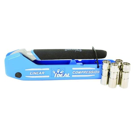 Crimper 6 1/4" L RG 59/RG 6 Capacity by USA Ideal Cable & Wire Crimping Tools