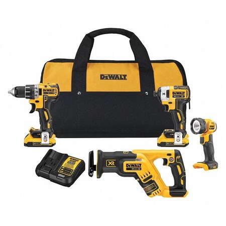 Cordless Combo Kit 20.0V 4 Tools Type DCK484D2 by USA Dewalt Cordless Power Tool Combination Kits