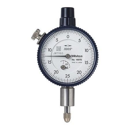 Dial Indicator 0 to 0.125" Range White Type 1507SB by USA Mitutoyo Precision Measuring Dial Indicators