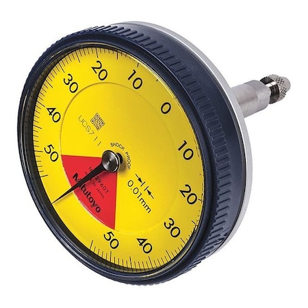 Dial Indicator 0 to 0.1mm Range White by USA Mitutoyo Precision Measuring Dial Indicators
