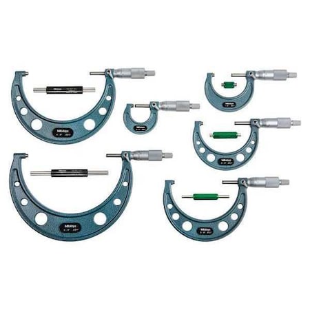 Outside Micrometer Set 0 6" Range by USA Mitutoyo Micrometer Sets