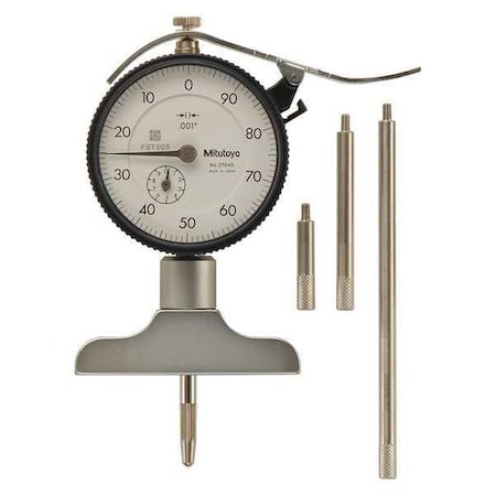 Depth Gage 2 1/2" Base L 0.001" Res. by USA Mitutoyo Depth Gauges