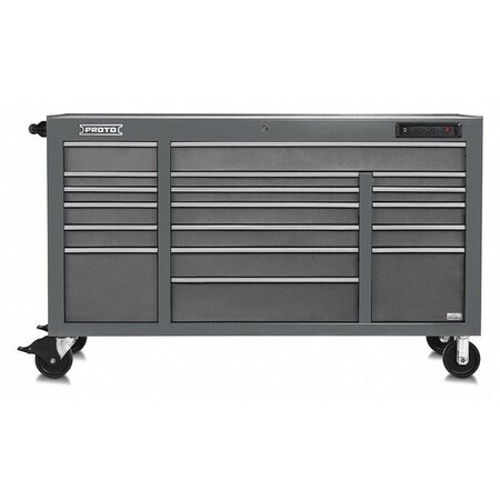 Rolling Cabinet 67" W 18 Drawer Gray by USA Proto Rolling & Combination Cabinets & Carts