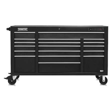 Rolling Cabinet 67" W 18 Drawer Black by USA Proto Rolling & Combination Cabinets & Carts