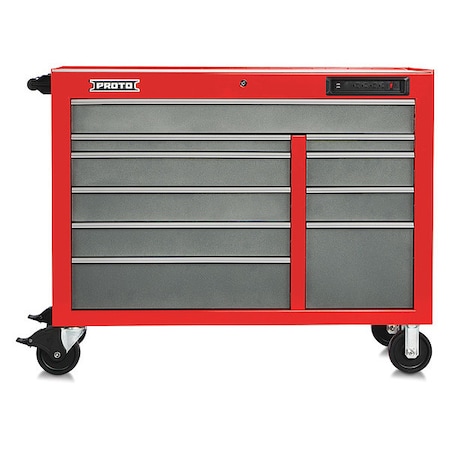 Rolling Cabinet 67" W 18 Drawer Red Type J555041 10SGPDP by USA Proto Rolling & Combination Cabinets & Carts