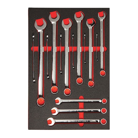 Combination Wrench Set Antislip 15 pcs. Type J1200F T500K by USA Proto Combination Wrench Sets