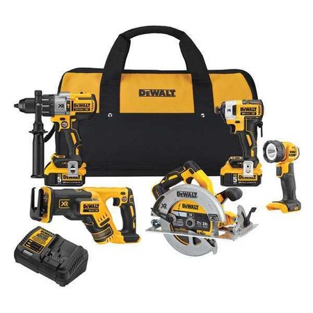 Cordless Combo Kit 20.0V 5 Tools by USA Dewalt Cordless Power Tool Combination Kits
