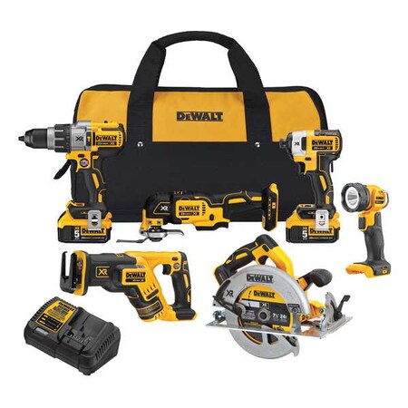 Cordless Combo Kit 20.0V 6 Tools by USA Dewalt Cordless Power Tool Combination Kits