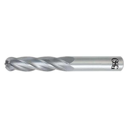 Ball End Mill 3" L 3/8" Shank dia. by USA OSG Carbide End Mills