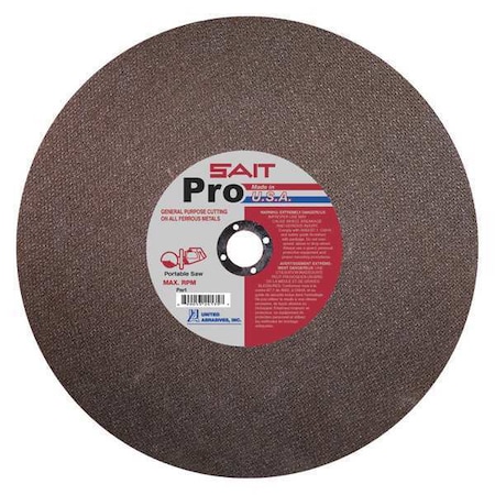 Saw Blade T 1 14x1/8x20mm Sait PK10 by USA United Abrasives SAIT Circular Power Saw Blades
