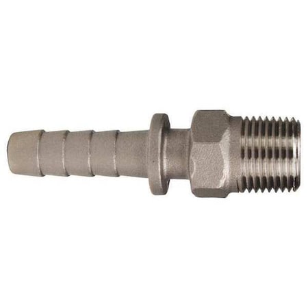 BoSS Male Stem SS 1/2" NPT x1/2 by USA Dixon Pneumatic Hose Quick Connect Fittings