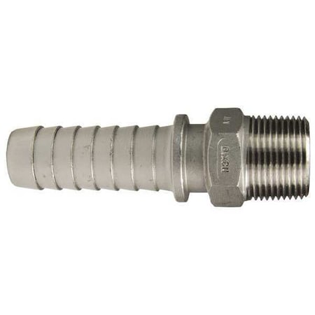 BoSS Male Stem SS 1"NPT x 1 by USA Dixon Pneumatic Hose Quick Connect Fittings
