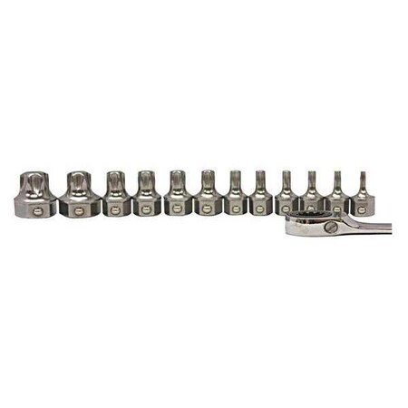 Super Low Profile Torx Bit Set 12 pcs by USA E Z Red Socket Sets