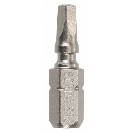 Impact Insert Bit Square Recess No.2x1" Min. Qty 10 by USA Bordo Screwdriver Bits
