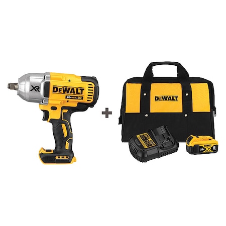 Cordless Impact Wrench Kit 1/2" 5.8 lb. by USA Dewalt Cordless Power Impact Tools