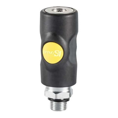Safety Quick Coupling 3/8" MNPT by USA Prevost Pneumatic Hose Quick Connect Fittings