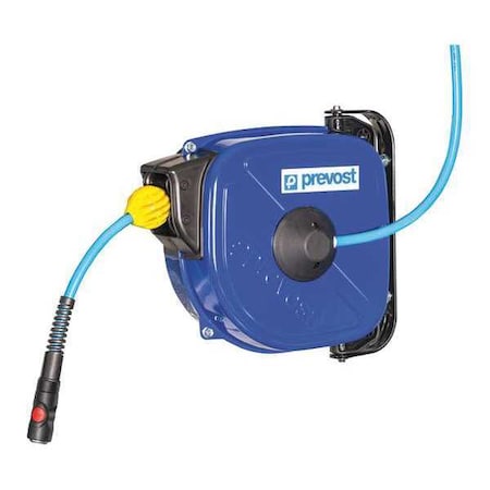 NO2 Hose Reel w/ Gauge 5/16"x50 ft. by USA Prevost Pneumatic Spring Return Hose Reels