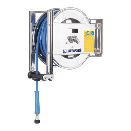 SS Hose Reel 5/16"x65 ft. 5800 PSI by USA Prevost Pneumatic Spring Return Hose Reels
