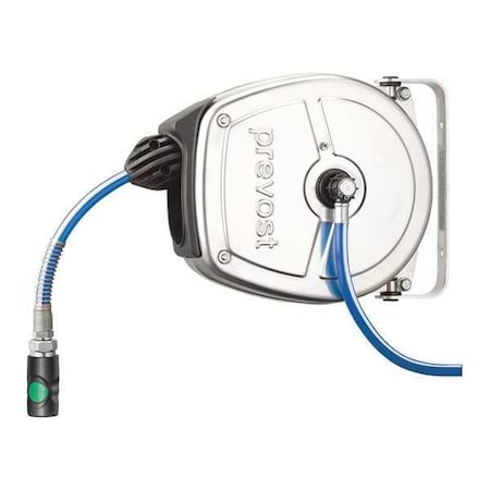 Stainless Hose Reel 5/16"x17 ft. by USA Prevost Pneumatic Spring Return Hose Reels