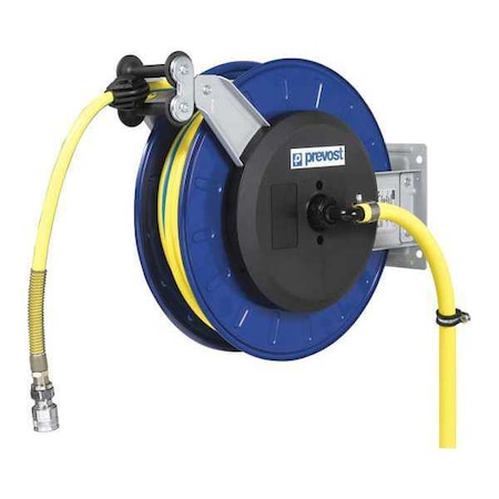 Hose Reel 1/2"x65 ft. ELS Coupler by USA Prevost Pneumatic Spring Return Hose Reels