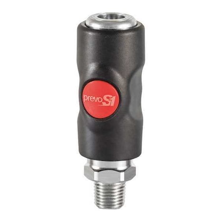 TruFlate Safety Coupler 1/4" MNPT by USA Prevost Pneumatic Hose Quick Connect Fittings