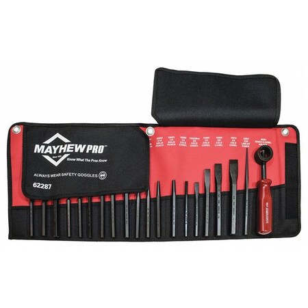 Punch and Chisel Kit 20pcs. by USA Mayhew Punch & Chisel Sets