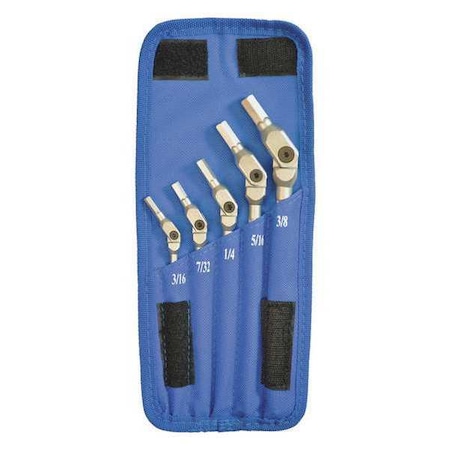 Chrome HexPro Wrenche 3/16" 3/8" 5 pcs. by USA Bondhus Hex Key Sets