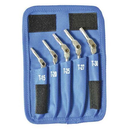 Torx HexPro Wrench Chrome T15 T30 5 pcs. by USA Bondhus Hex Key Sets