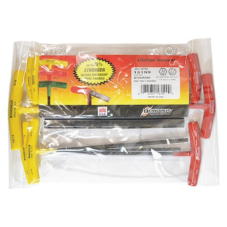 Graduated Length T Handles 8 pcs. by USA Bondhus Hex Key Sets