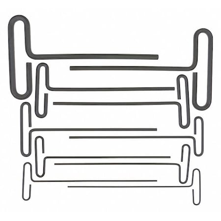 Loop Hex T Handle 9" 3/32 3/8" 10 pcs. by USA Bondhus Hex Key Sets