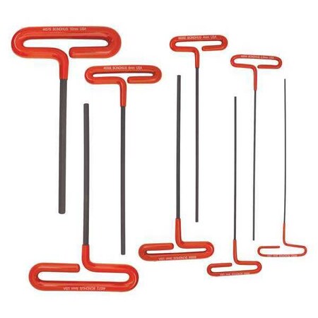 Loop Hex Cushion Grip T Handle 8 pcs. Type 46587 by USA Bondhus Hex Key Sets