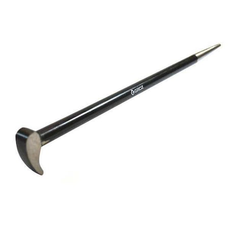 Roll Head Pry Bar 16"x9/16" Chrome by USA Groz Nail Pullers Wrecking & Pry Bars